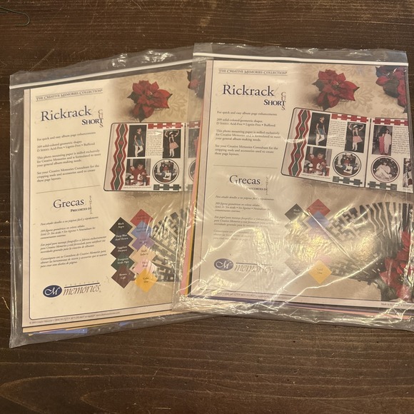 Creative Memories Other - Creative Memories‎ Short Cuts Rickrack Scrapbook 209 pieces 11 colors Lot Of 2